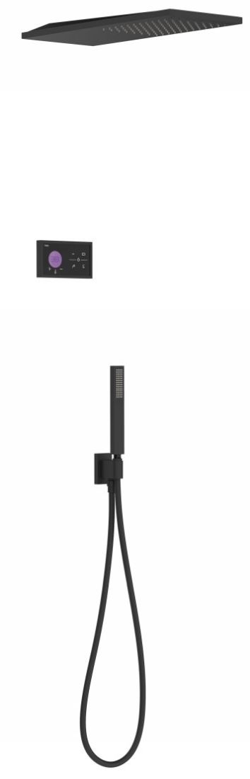 Tres Shower Technology ensemble de douche encastré avec thermostat oui noir 092.885.51.NM
