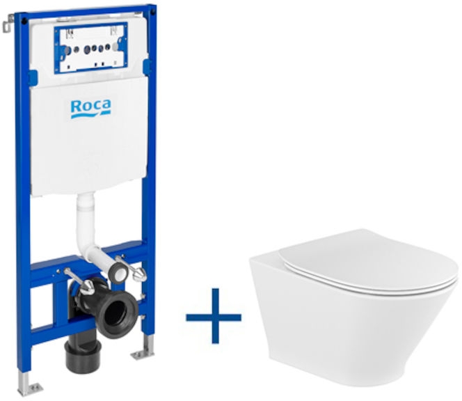 Roca Gap Round kit wc châssis + cuvette + abattant A893104470