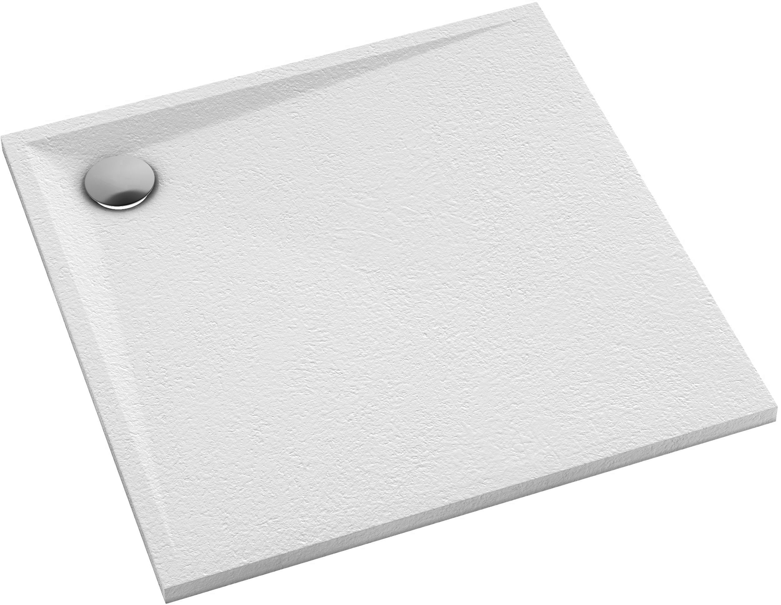 Omnires Stone receveur de douche carré 80x80 cm blanc STONE80/KBM
