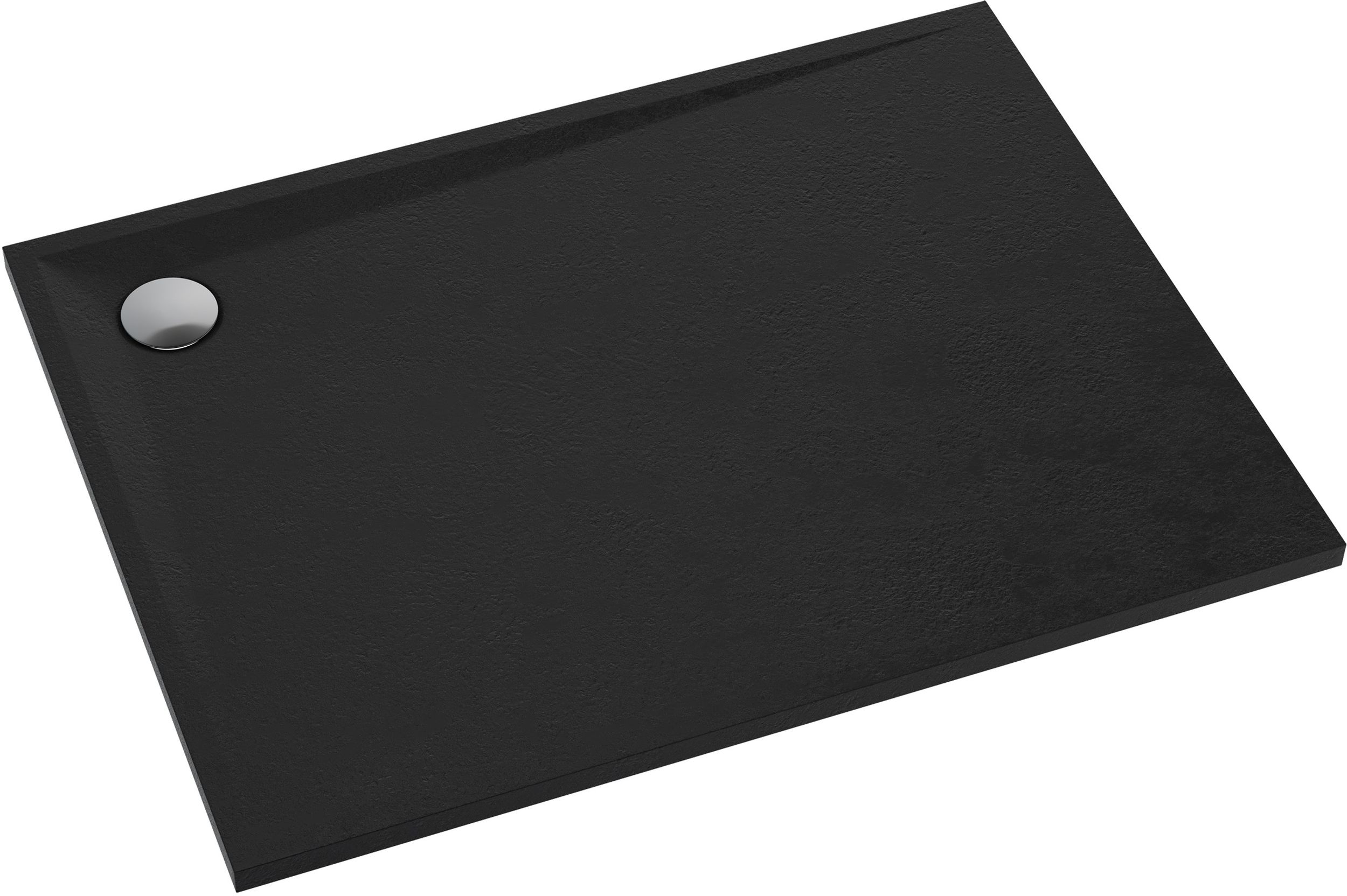Omnires Stone receveur de douche rectangulaire 120x80 cm noir STONE80/120BL