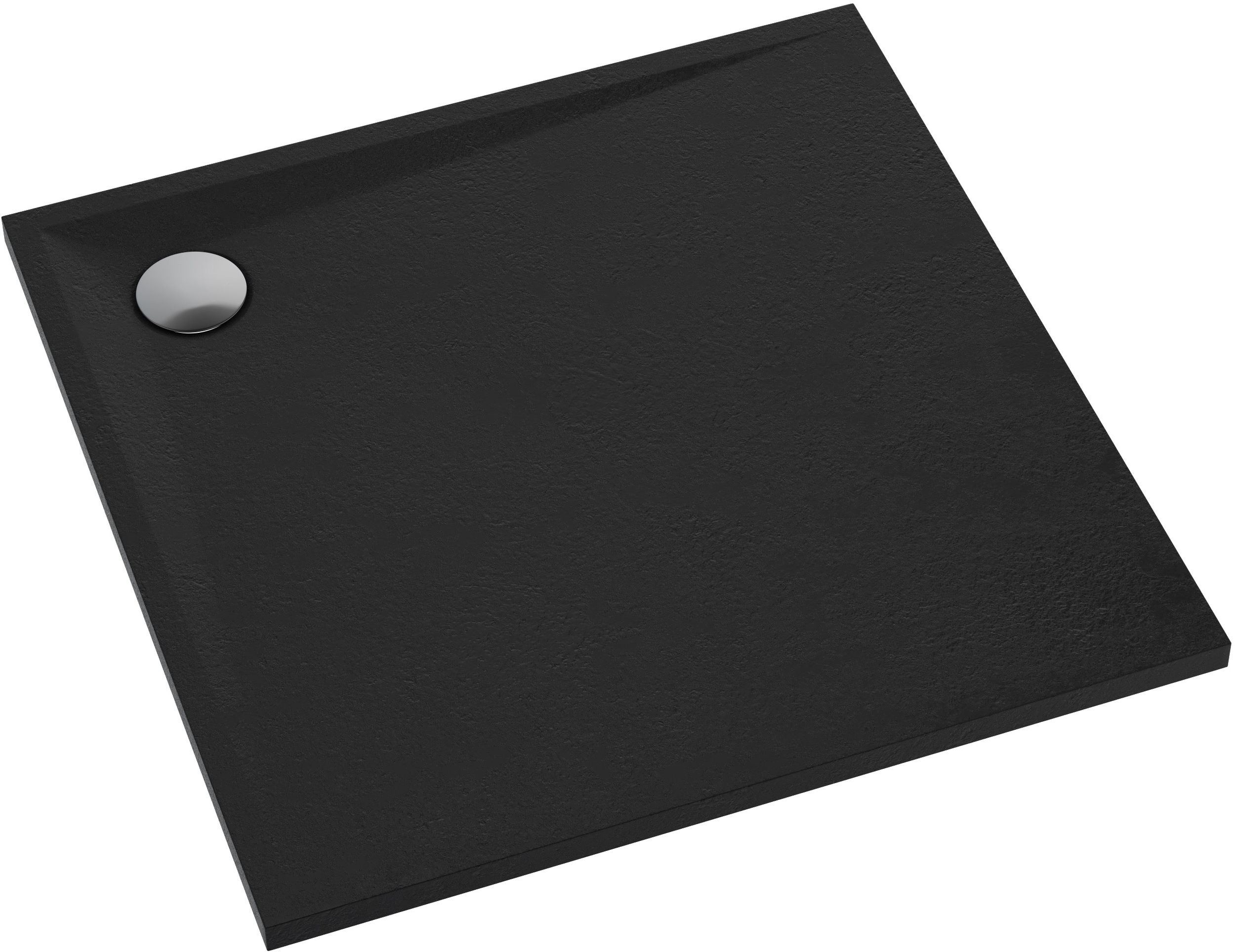 Omnires Stone receveur de douche carré 80x80 cm noir STONE80/KBL