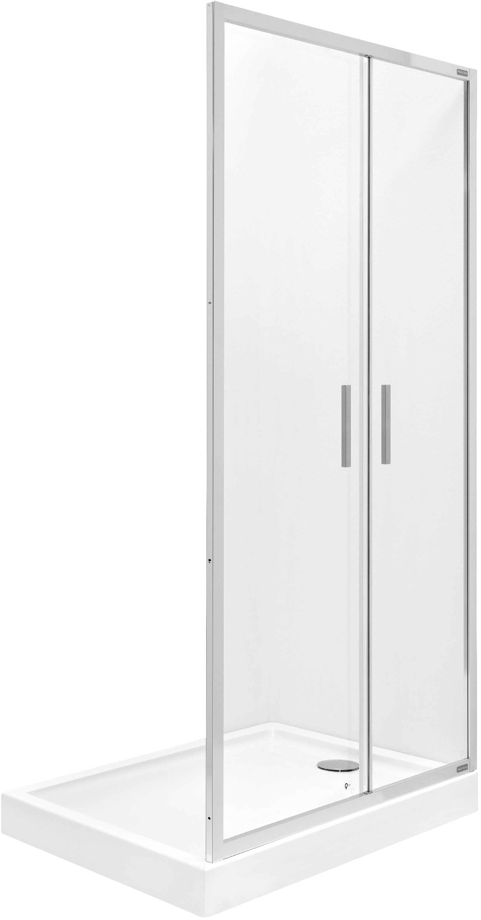 Roca Town-N porte de douche 80 cm pliable chrome brillant/verre transparent AMP2408012M