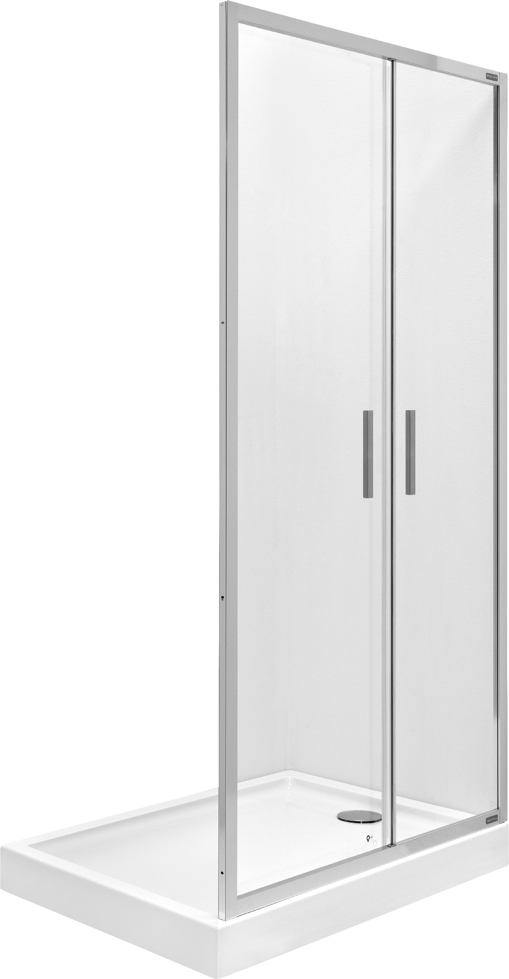 Roca Town-N porte de douche 90 cm pliable chrome brillant/verre transparent AMP2409012M