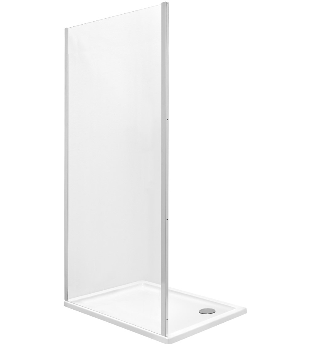 Roca Town-N paroi de douche 80 cm chrome brillant/verre transparent AMP2308012M