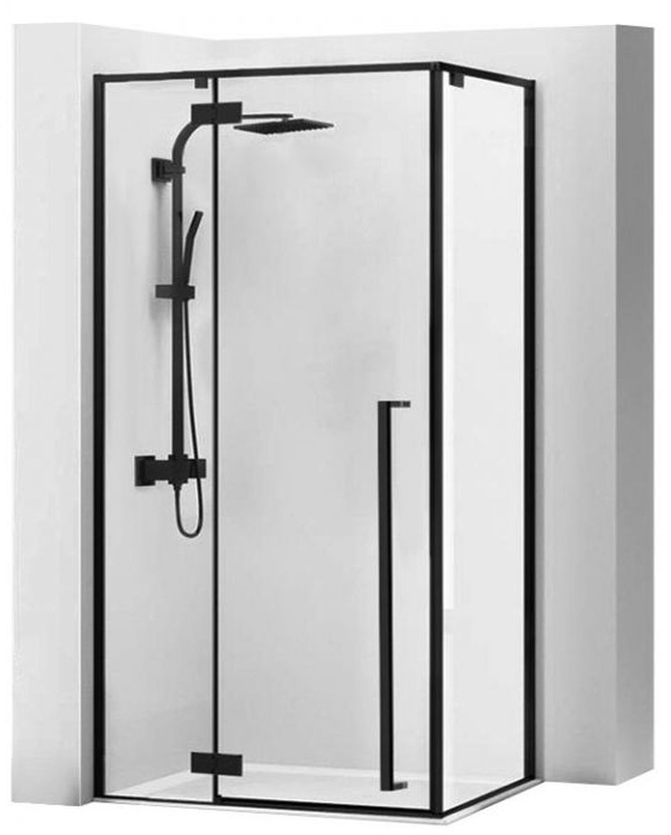 Rea Fargo kabina prysznicowa 100x80 cm prostokątna czarny półmat/szkło przezroczyste REA-K6950