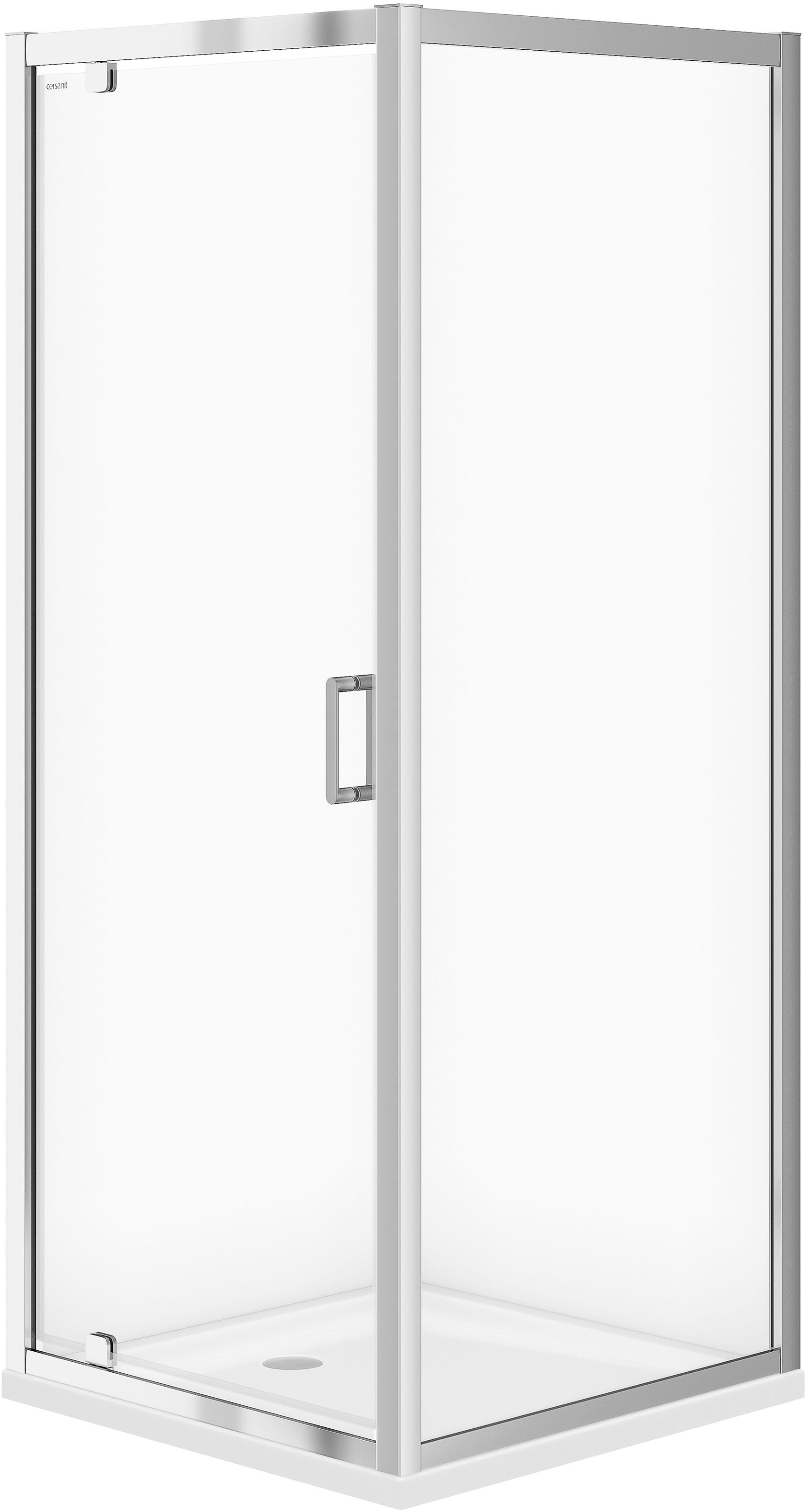 Cersanit Arteco SET B152 kabina prysznicowa 80 cm kwadratowa z brodzikiem Tako chrom/szkło przezroczyste S601-115