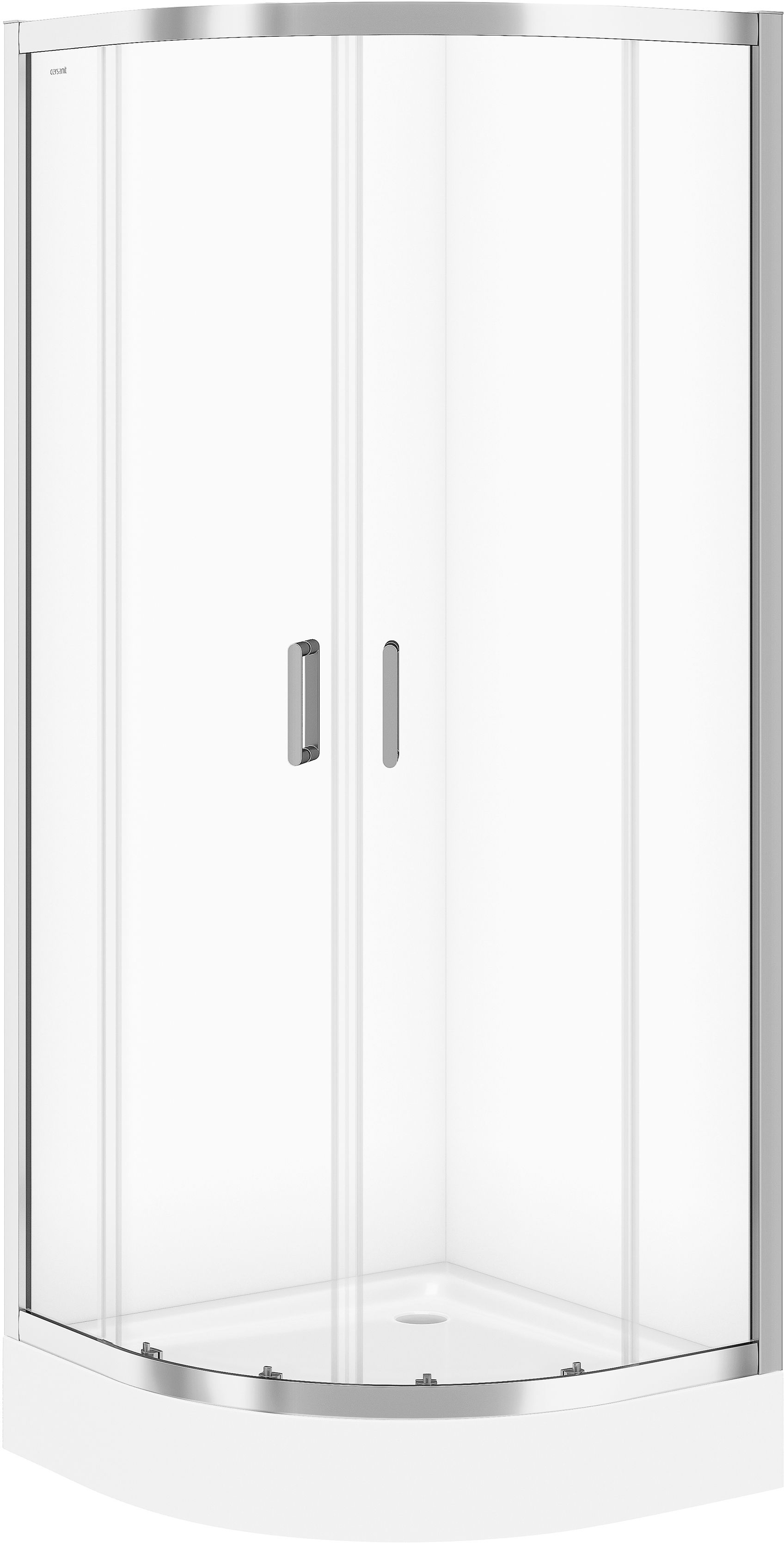Cersanit Arteco kabina prysznicowa 80x80 cm półokrągła chrom/szkło przezroczyste S157-001