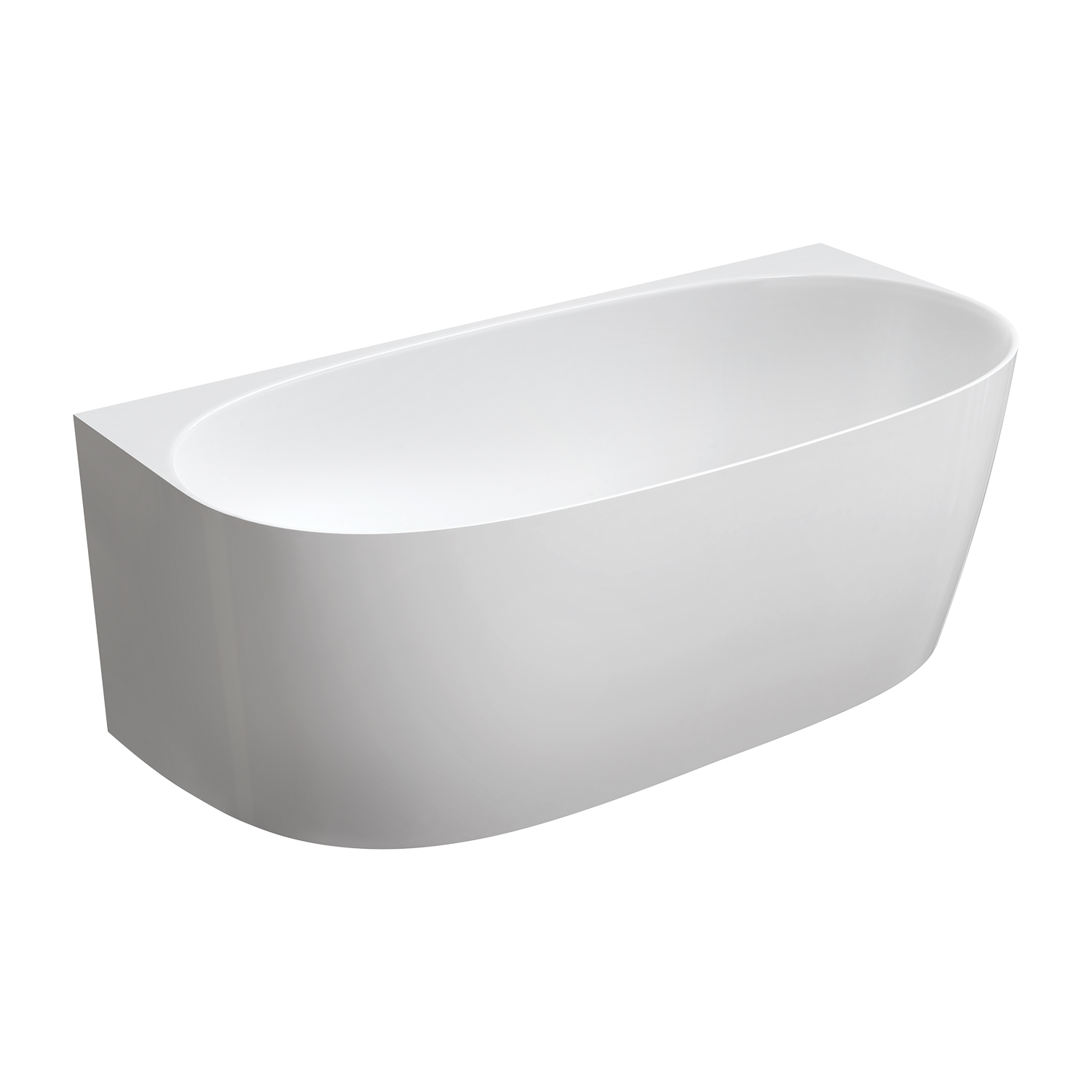 Omnires Valencia M+ baignoire murale 158x77 cm ovale blanc VALENCIASWPBP