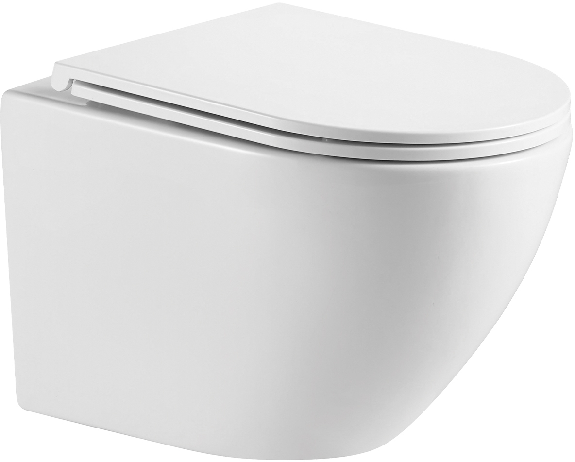 Omnires Ottawa cuvette wc avec abattant à descente lente suspendue oui blanc brillant OTTAWAMWBP