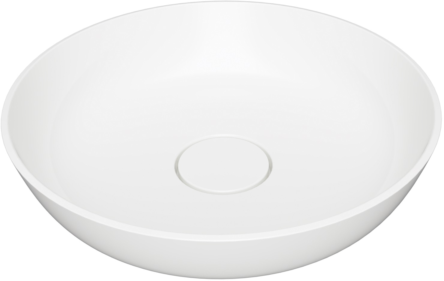 Omnires Silk M+ lavabo 40x40 cm ronde à poser blanc SILKR400BP