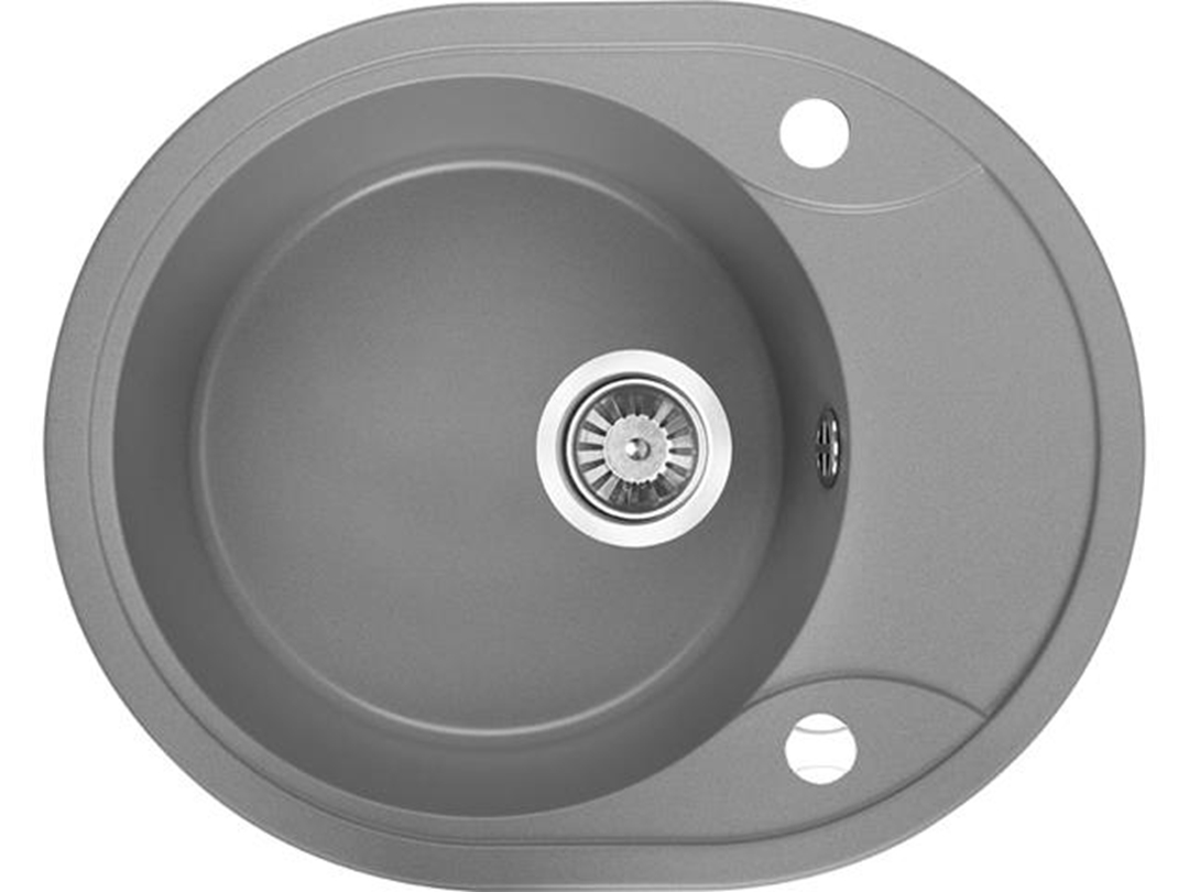 Laveo Dafne évier en granit 58x47 cm gris/graphite/onyx SBD583T