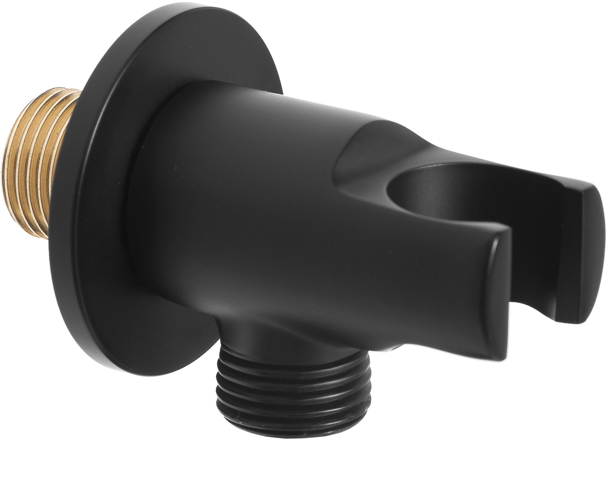 Invena raccord coudé avec support noir SC-P1-040