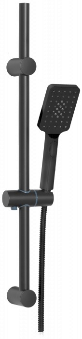 Invena Nyks ensemble de douche mural noir AU-32-Z04