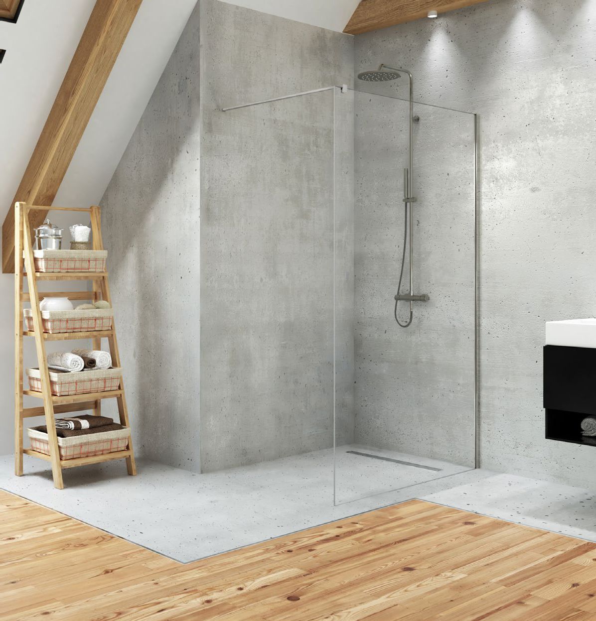 New Trendy Velio paroi de douche 100 cm chrome brillant/verre transparent D-0135B
