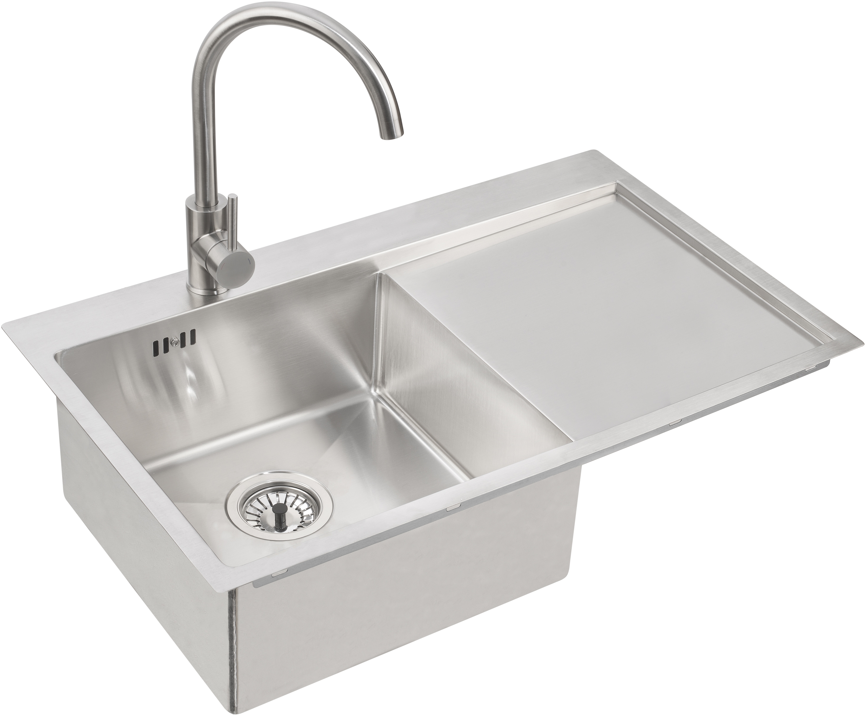 Alveus Concept évier en acier inoxydable 78x48 cm acier 1124384