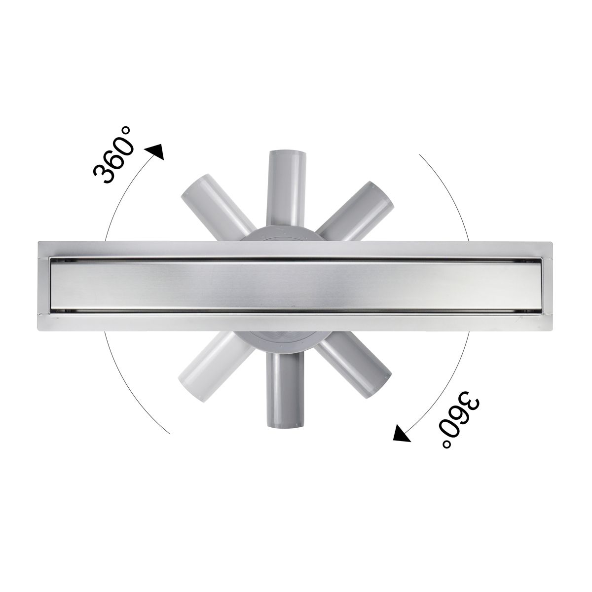 Hagser Iris drain de douche 80 cm acier HGR30000030