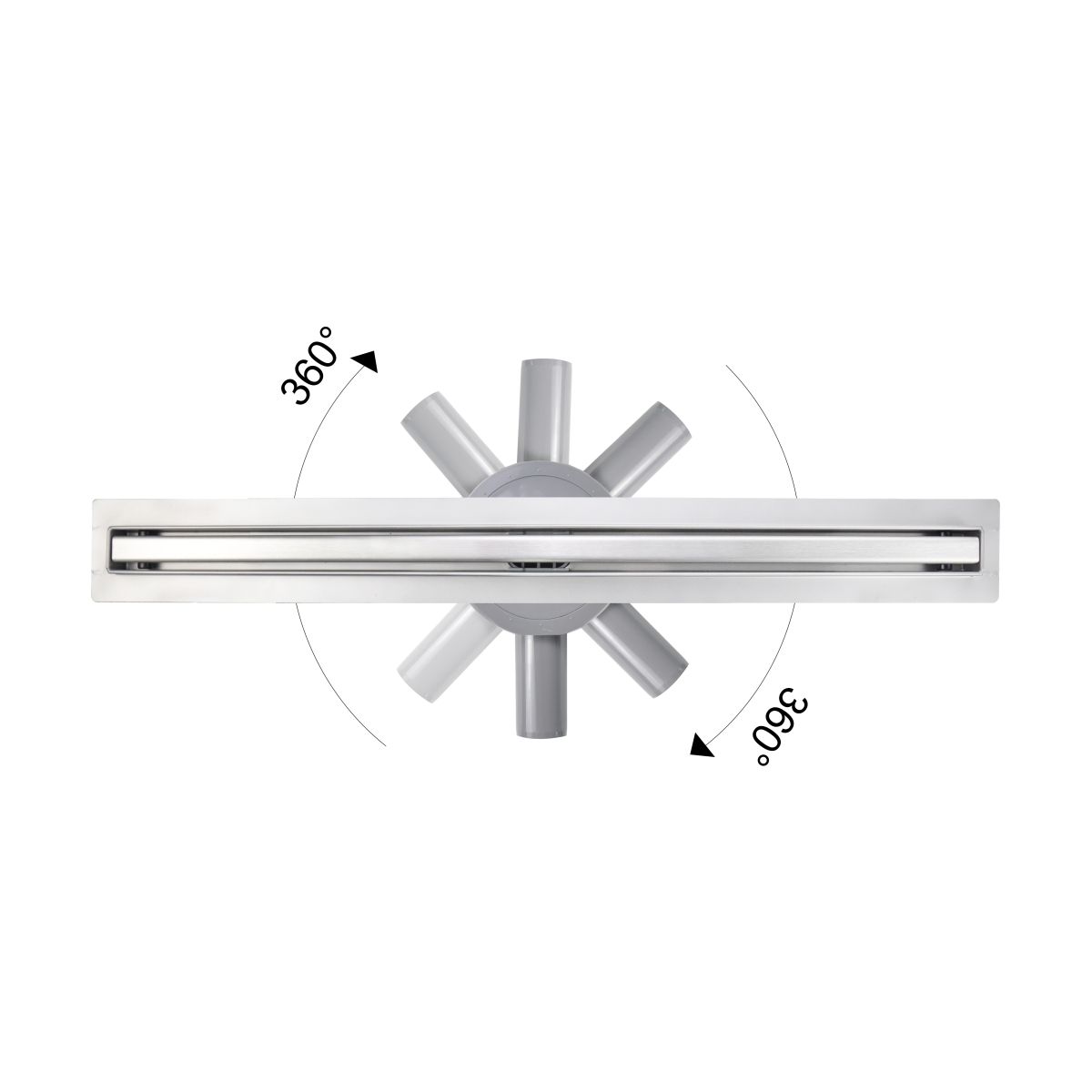 Hagser Iris Slim drain de douche 100 cm acier HGR11000030
