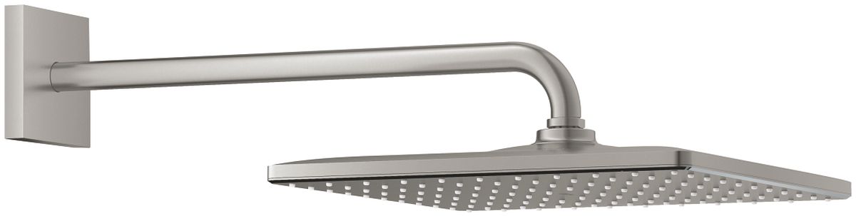 Grohe Rainshower douche à effet de pluie avec bras 31x31 cm carrée SuperSteel 26564DC0