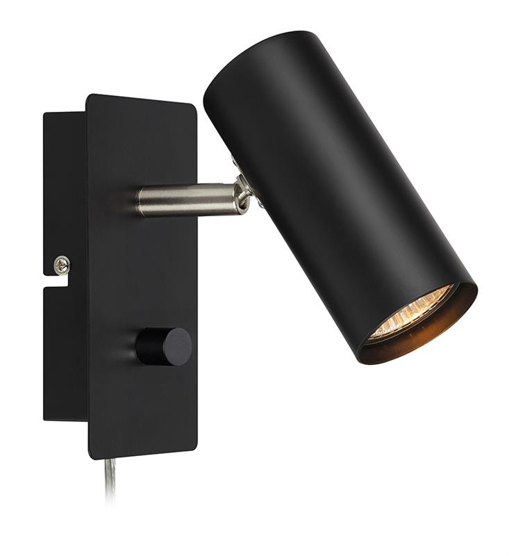 Markslöjd Barcelona applique murale 1x12 W noir 107345