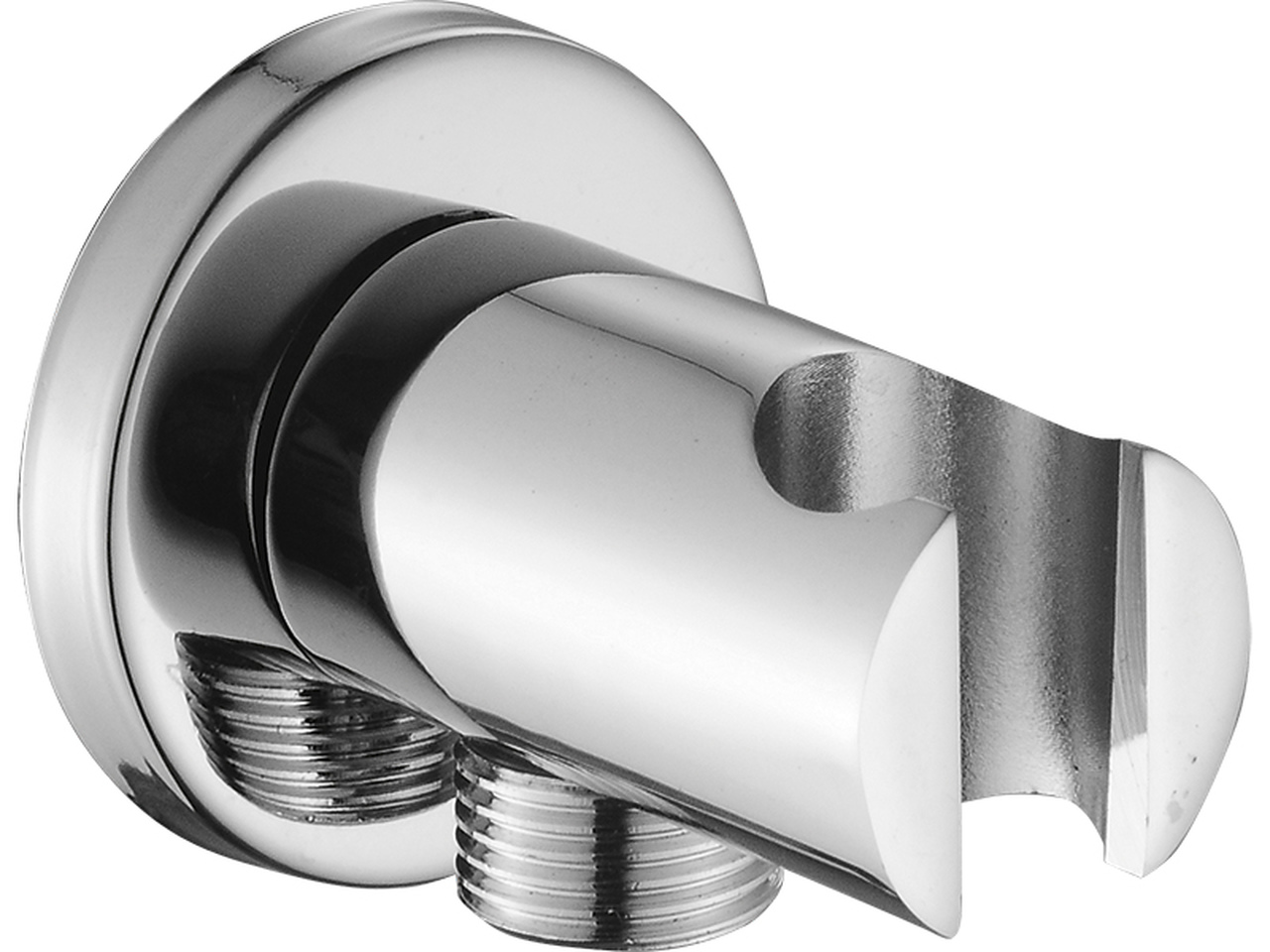 Laveo Rondo raccord coudé avec support chrome NPX060O