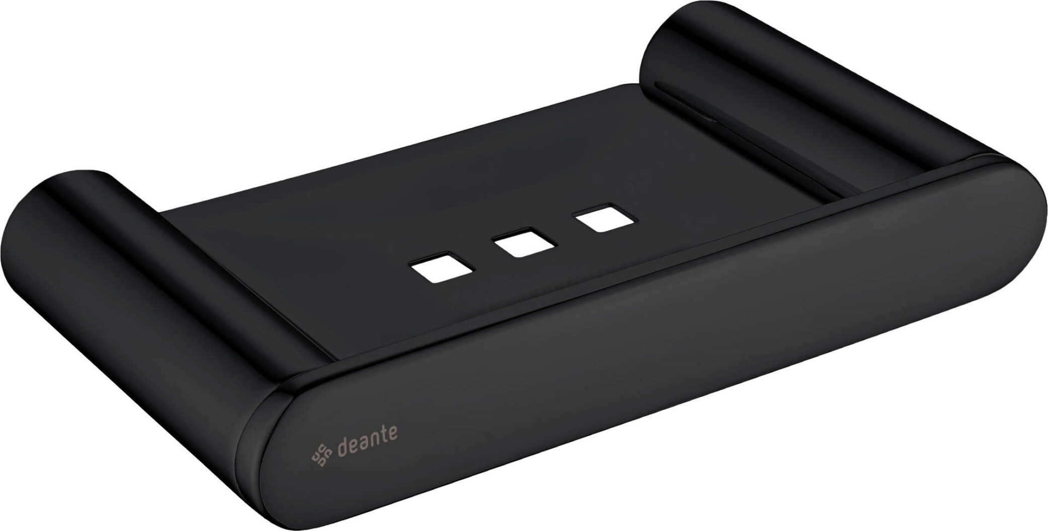 Deante Round porte-savon mural noir ADR_N411