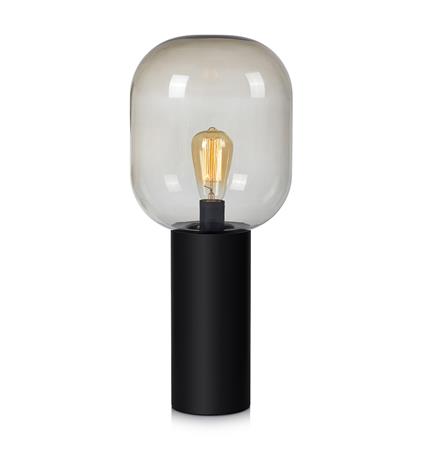 Markslöjd Brooklyn lampe de table 1x60 W noir-fumé 107479
