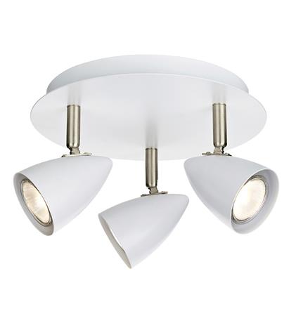 Markslöjd Ciro plafonnier 3x7 W blanc-acier 107412