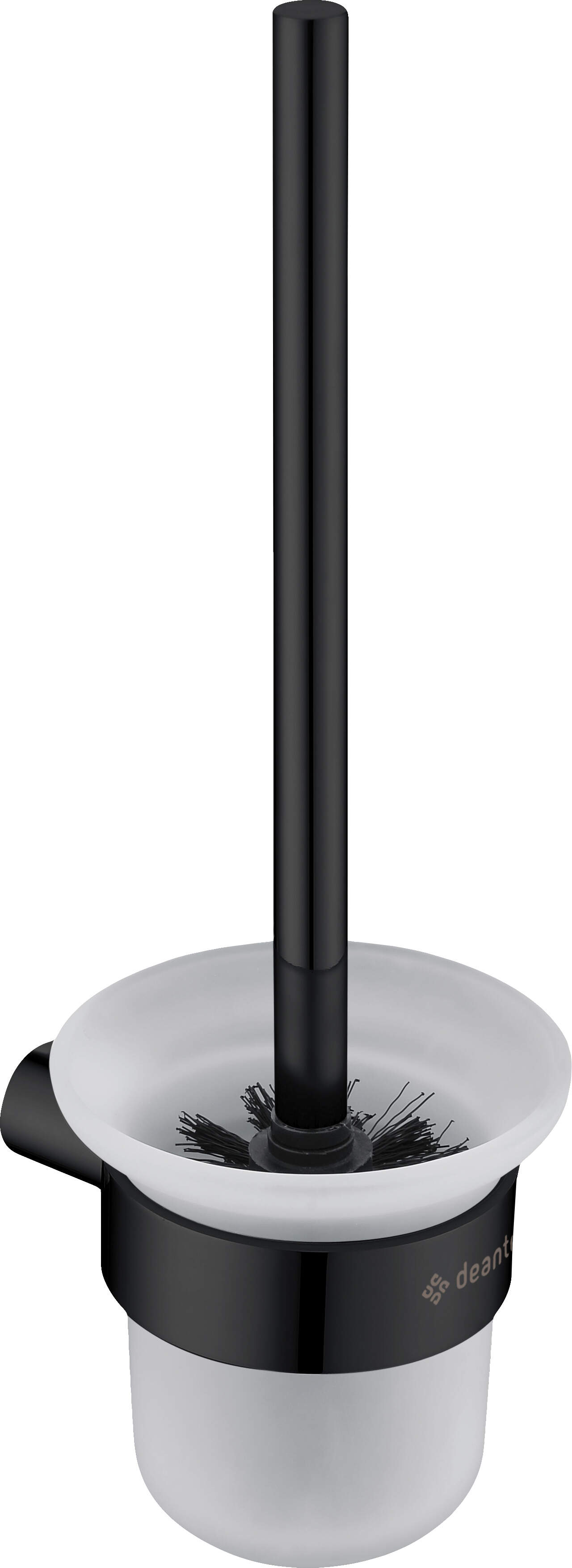 Deante Round brosse wc à visser verre-noir ADR_N711