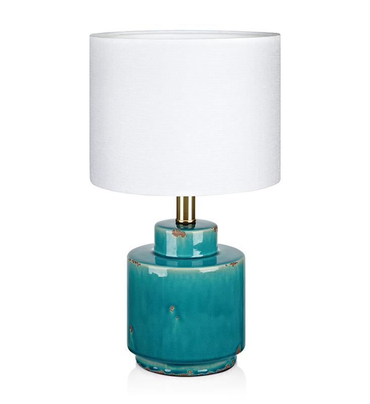 Markslöjd Cous lampe de table 1x60 W blanc-bleu 106606