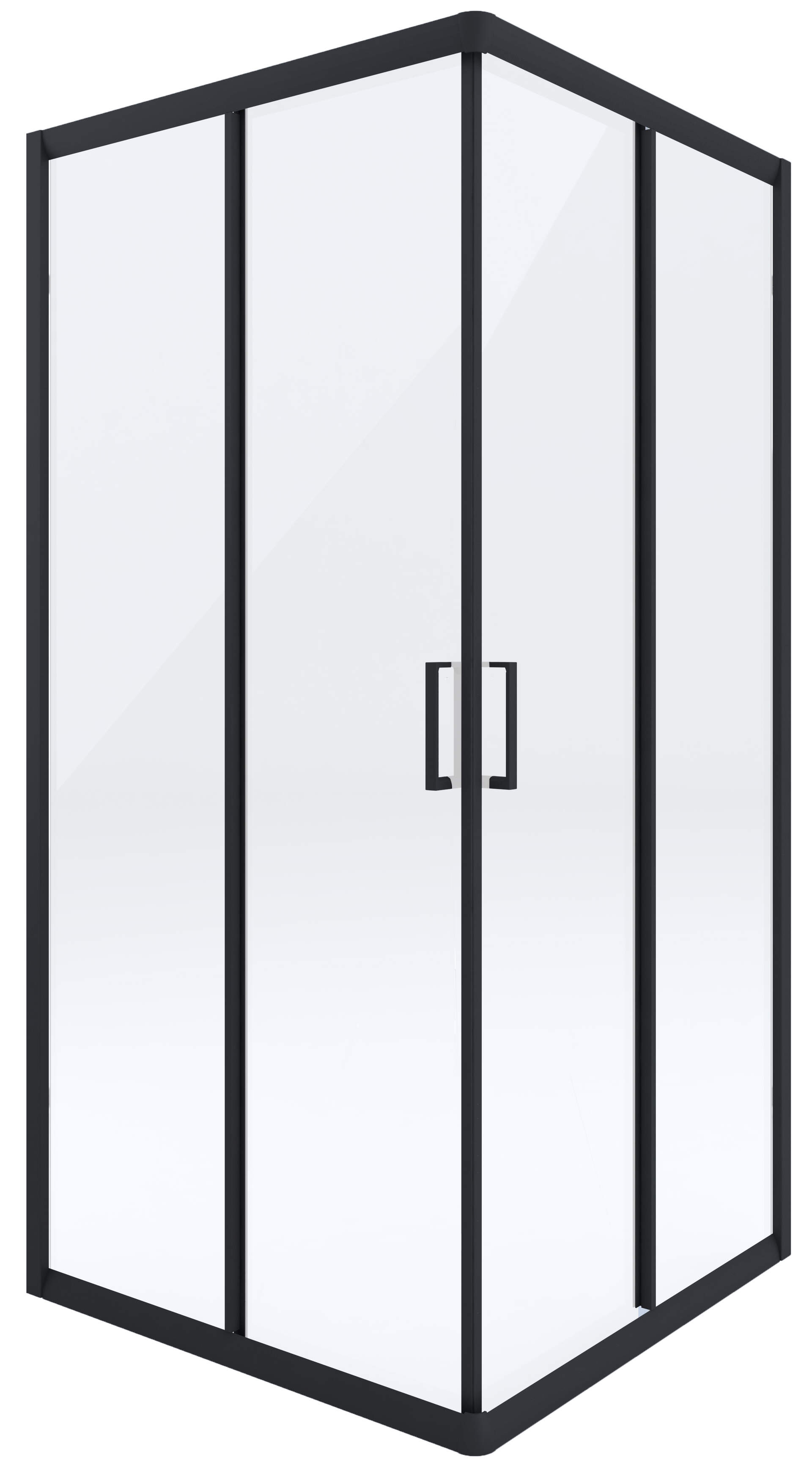 Deante Funkia cabine de douche 90x90 cm carrée noir mat/verre transparent KYC_N41K