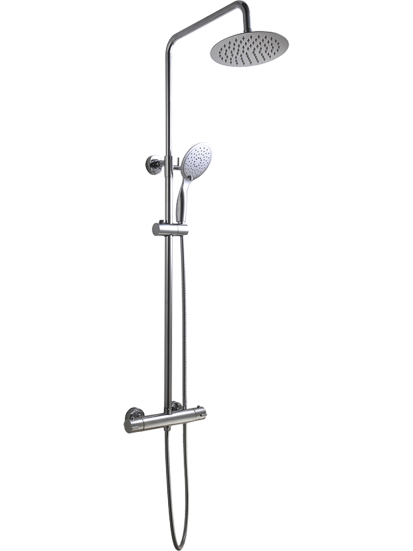 Laveo Fino ensemble de douche mural avec thermostat oui chrome PL220OB