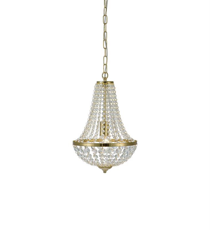 Markslöjd Gränsö lampe suspendue 1x60 W laiton-transparent 106118