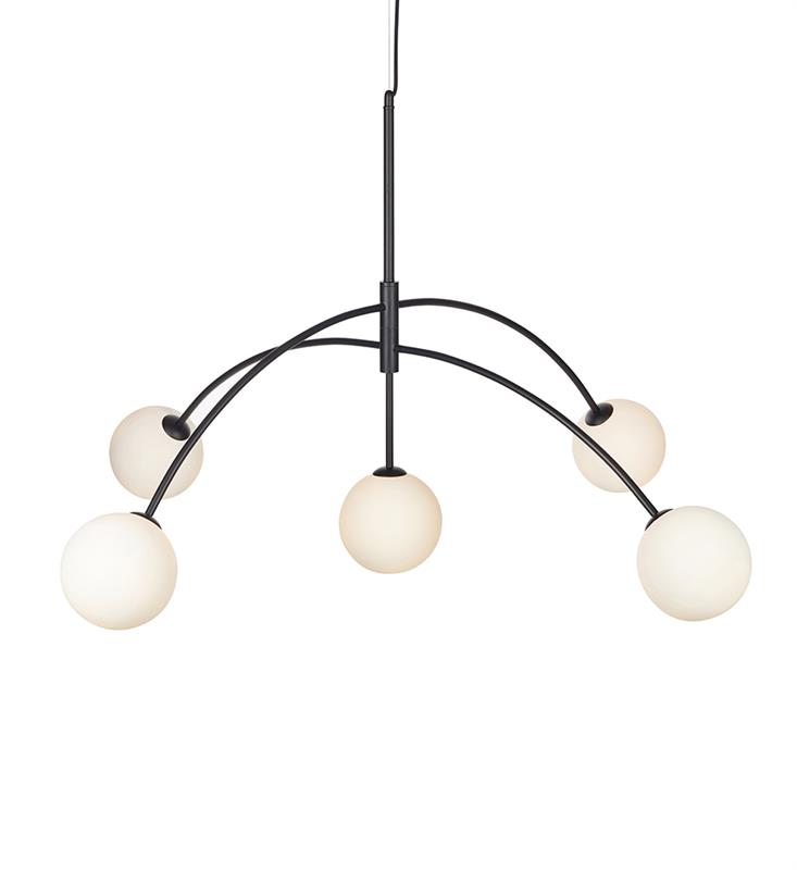Markslöjd Heaven lampe suspendue 5x28 W blanc-noir 107560