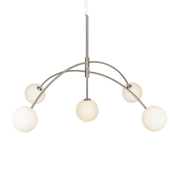 Markslöjd Heaven lampe suspendue 5x28 W blanc-acier 107559