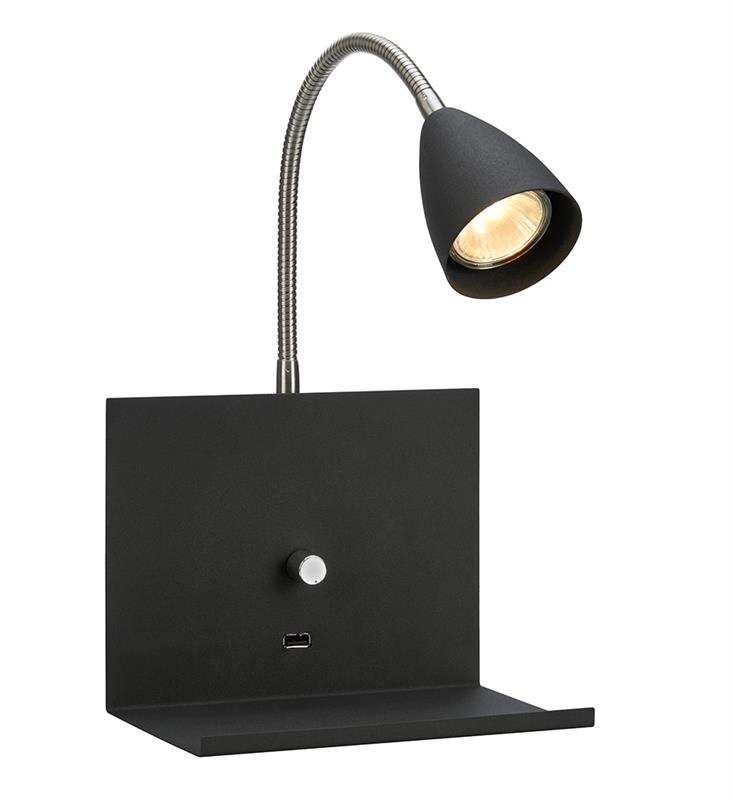 Markslöjd Logi applique murale 1x7 W noir 107141