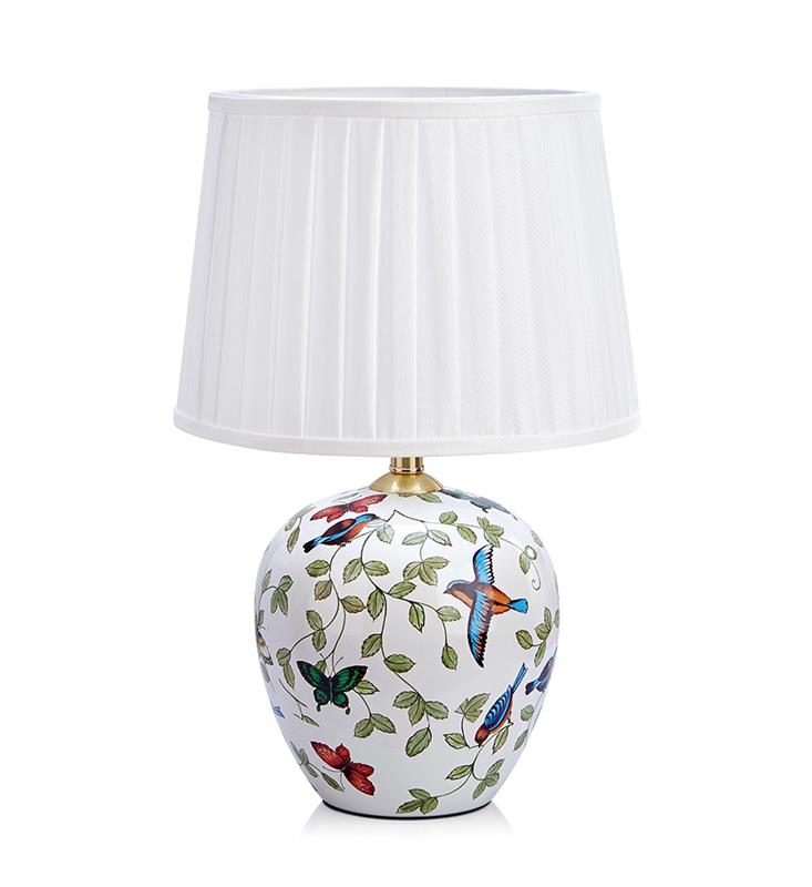 Markslöjd Mansion lampe de table 1x60 W blanc-motif 107040