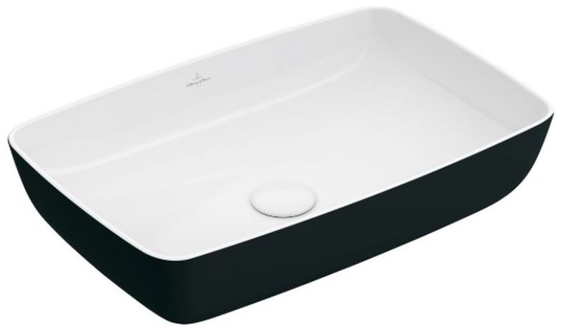 Villeroy & Boch Artis lavabo 58x38.5 cm rectangulaire à poser blanc-noir 417258BCT8