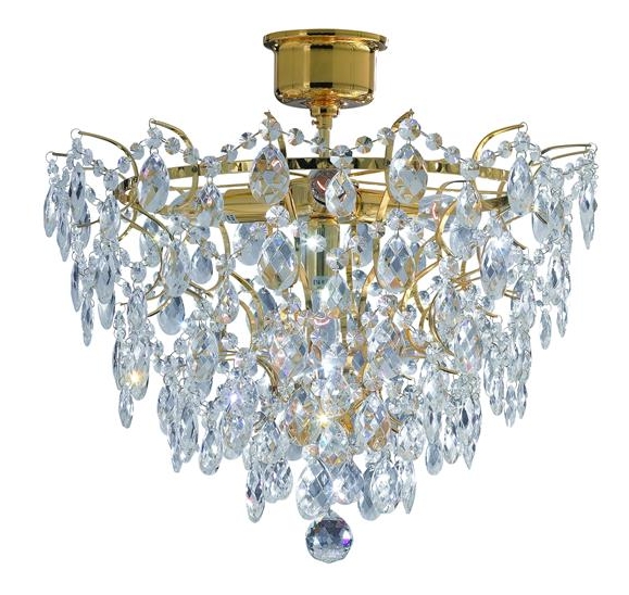 Markslöjd Rosendal plafonnier 4x40 W transparent-doré 100510