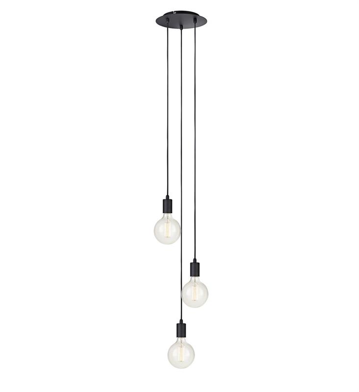 Markslöjd Sky lampe suspendue 3x60 W noir 106334