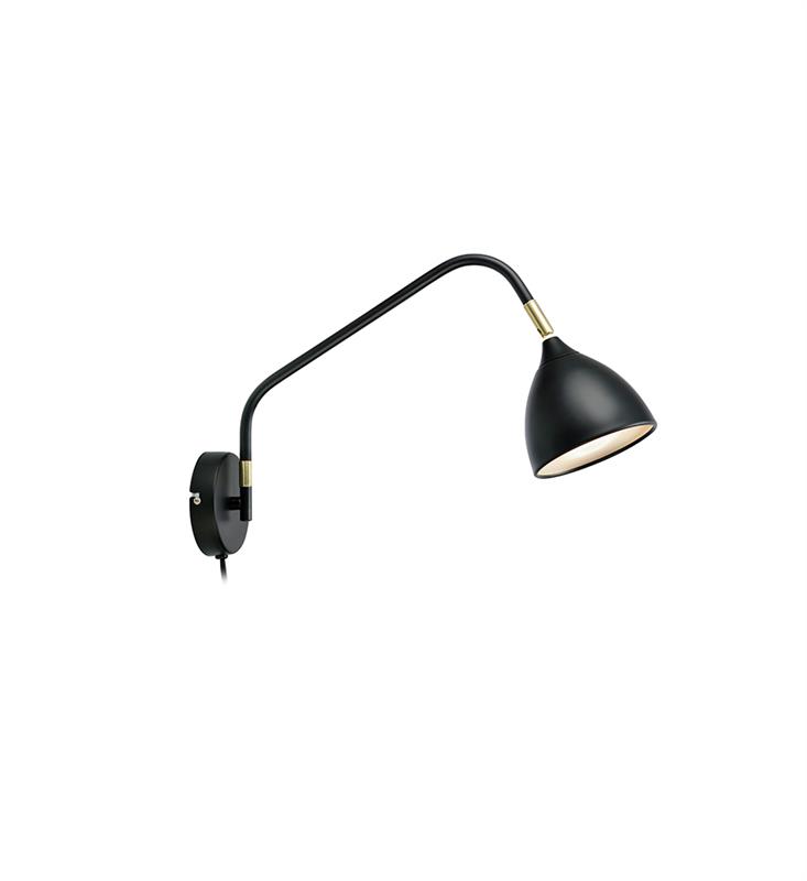 Markslöjd Valencia applique murale 1x6 W noir-doré 106081