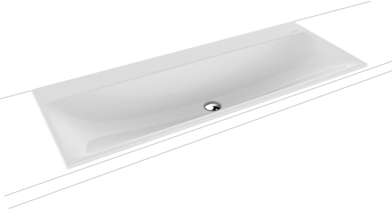 Kaldewei Silenio lavabo 120x46 cm rectangulaire encastrée blanc 907906313001