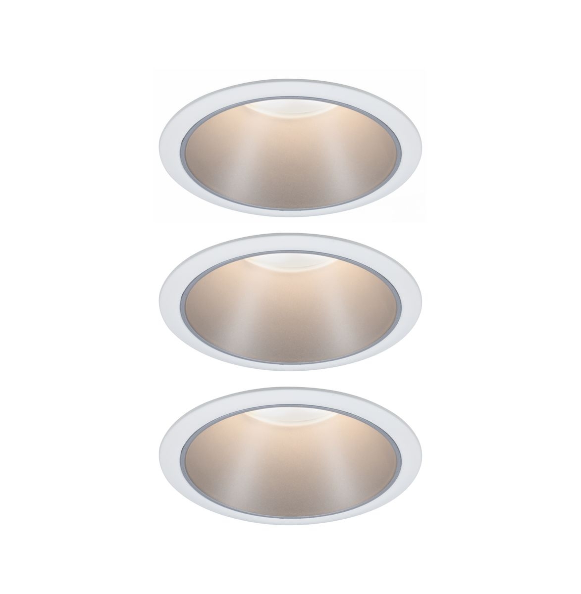 Paulmann Cole Coin spot encastré 3x6.5 W blanc-argenté 93410