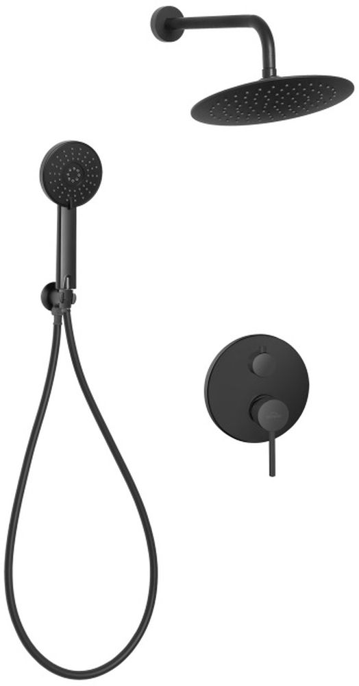 Invena Dafni ensemble de douche encastré oui noir BS-88-014