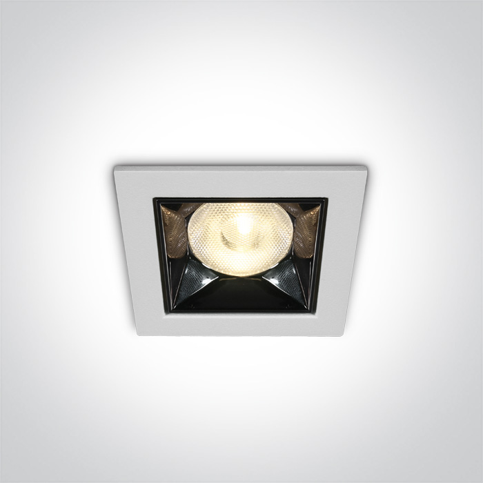 One Light Apollonos spot encastré 1x6 W blanc-noir 50106B/W/W