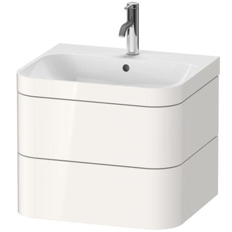Duravit Happy D.2 lavabo avec meuble 57.5 cm blanche HP4635O2222
