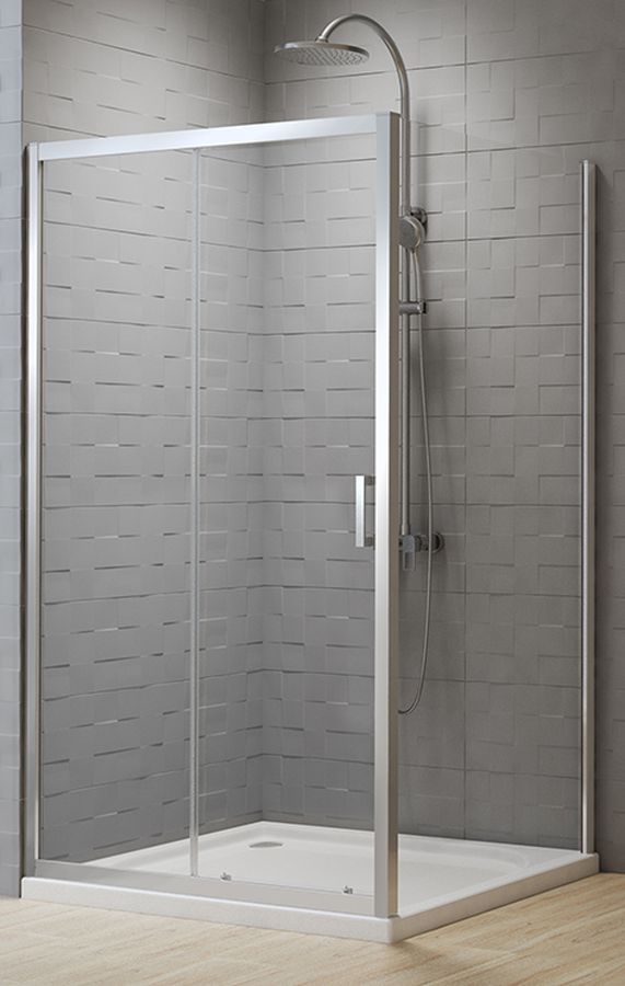 New Trendy Varia kabina prysznicowa 120x80 cm prostokątna chrom/szkło przezroczyste D-0190A/D-0104B