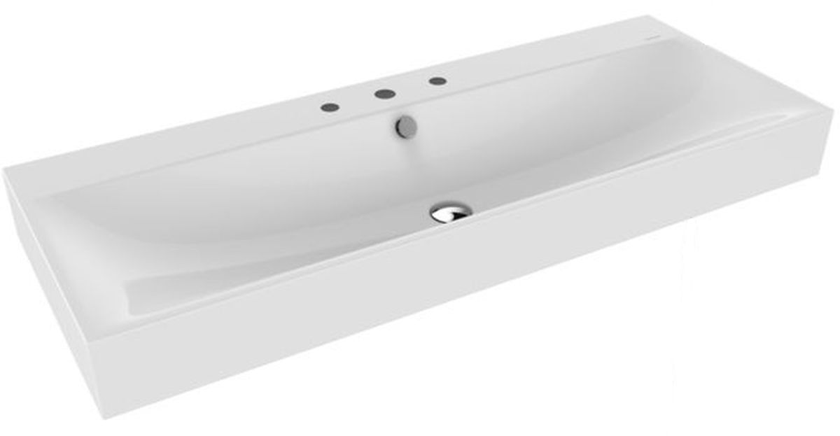 Kaldewei Silenio lavabo 120x46 cm rectangulaire classique blanc 904506033001
