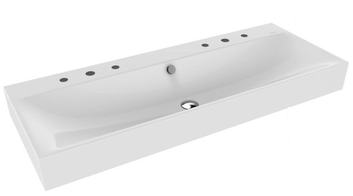 Kaldewei Silenio lavabo 120x46 cm rectangulaire classique blanc 904506053001