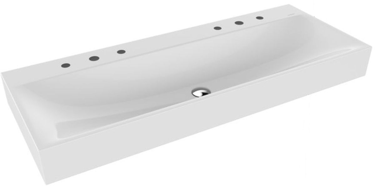 Kaldewei Silenio lavabo 120x46 cm rectangulaire classique blanc 904506373001