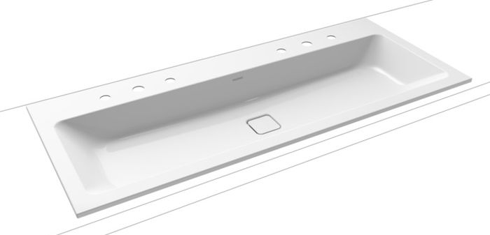 Kaldewei Cono lavabo 120x50 cm rectangulaire encastrée blanc 901806053001